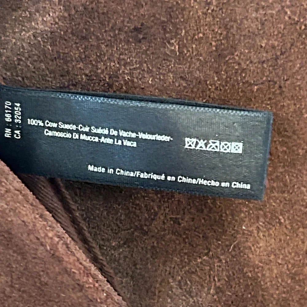 Genuine Suede Leather Crossbody Suede Tassel Bag Brown 2 Zip Festival Bag - Picture 13 of 16